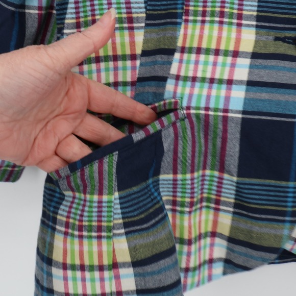 Vintage Y2K Madras Plaid Blazer Jacket Womens Academia Collegiate Retro Size 6‎ - Picture 3 of 9